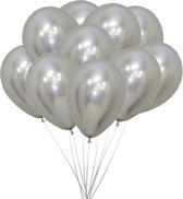 Ballon Zilver 30 CM | Unisex | 10 stuks | 30 cm | Voor Gender Reveal en Babyshower