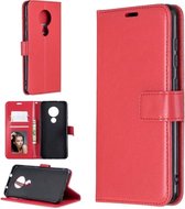 Bookcase Geschikt voor: Nokia 7.2 - Rood - portemonnee hoesje