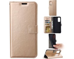 Bookcase Geschikt voor: OnePlus 9 Pro - Goud - portemonnee hoesje
