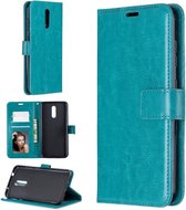 Bookcase Geschikt voor: Nokia 3.1 Plus - Turquoise - portemonnee hoesje