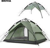 Tente Brivia - Plein air - Verte - 4 personnes - Facile à monter - Camping - Festival