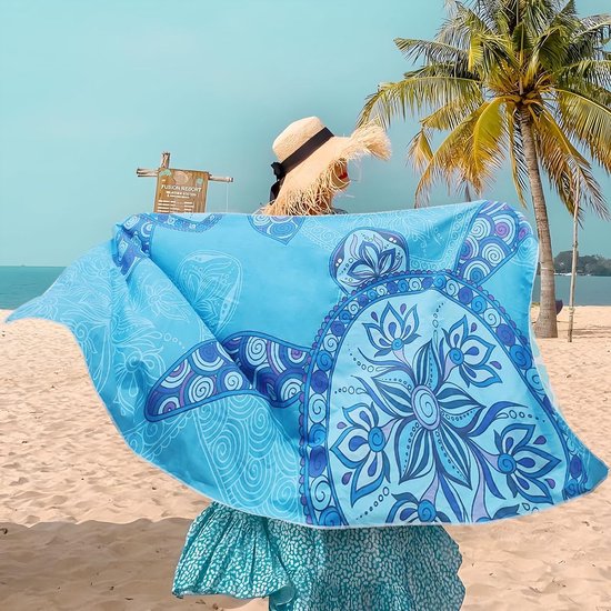 HOMELEVEL Grande Serviette De Plage - 90 X 180 Cm - Mélange Éponge