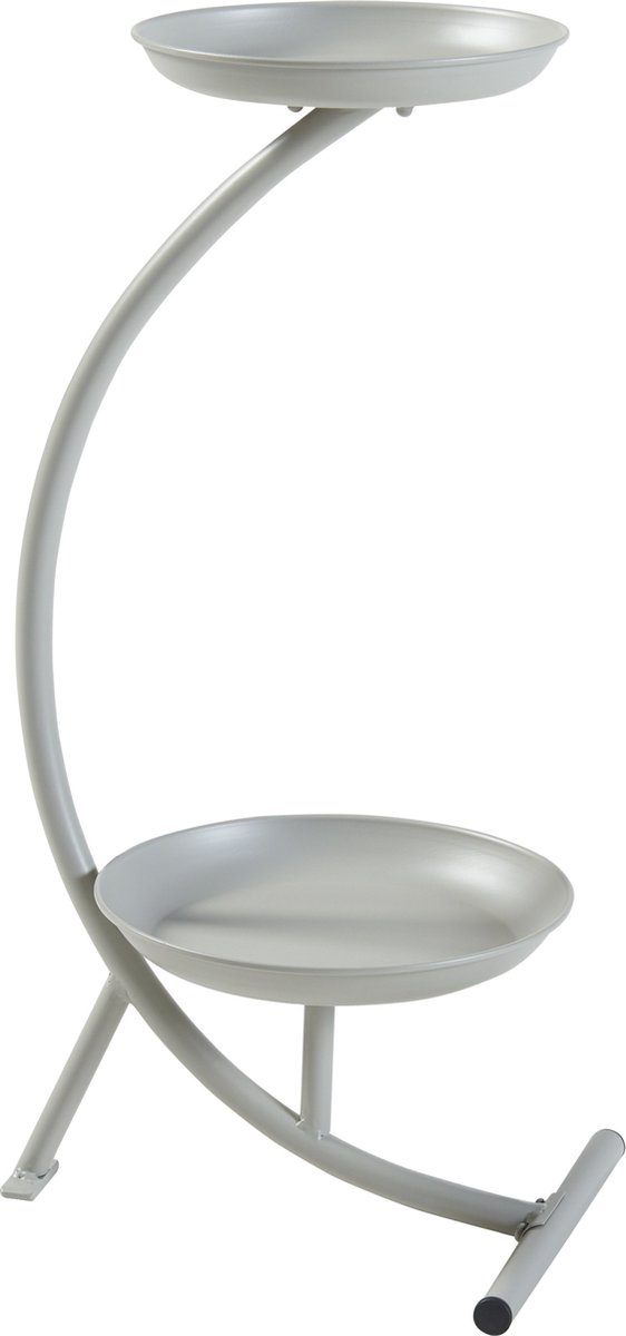 Plantenstandaard Aalten 61,5x30x25 cm lichtgrijs [en.casa]