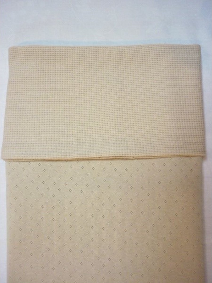 Oogappel Tricot Pointelle Tricot Wafel Wiegdeken 75x100 cm-Beige