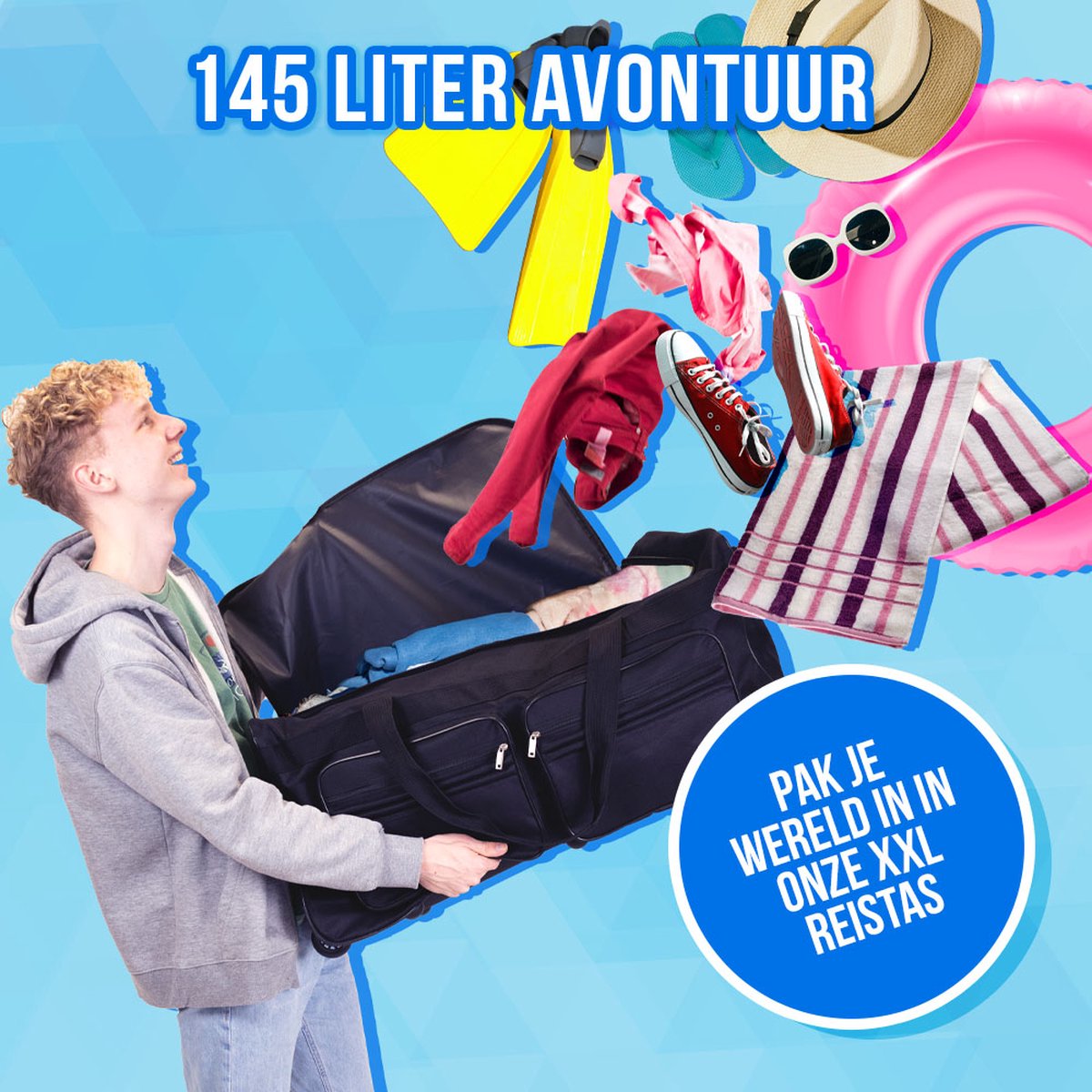 Mcallister TravelSystem Sport- en reis-roltas, trolley, rolkoffer, 4 maten, 60 l, 80 l, 100 l, 140 l, zwart, XXL (140 Liter