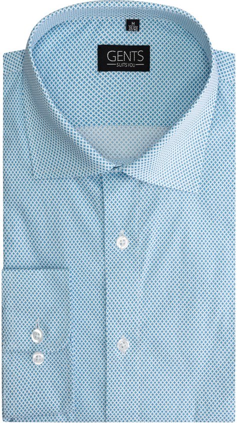 Gents - Miniprint aqua - Maat S