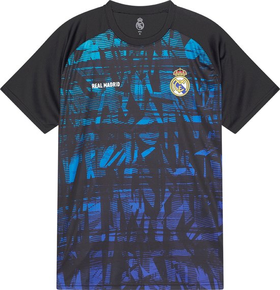Real Madrid Trainingsshirt Heren - Maat XL - Sportshirt Volwassenen - Blauw