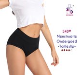 S4D® - Menstruatie Ondergoed - Period Underwear - Menstruatie Slip - Wasbaar Maandverband - 4 Laags Bescherming - Superieure Absorptievermogen - Hoge Taille Slip - Maat XL