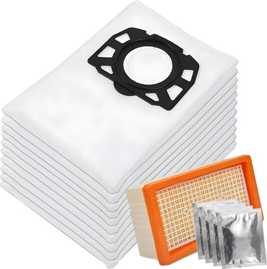 16 Pezzi Aspirapolvere per karcher Sacchetti Aspirapolvere Compatibili,Modello KFI 487, 2.863-006.0,Sacchetti per Karcher Wd5 per Kärcher WD4 WD5 WD6 WD5P WD6P MV4 MV5 MV6