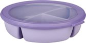 Bol Bento, bol multi avec 3 compartiments, Cirqula rond, récipient alimentaire hermétique, conserver les repas séparément, conserver les repas séparément, boîtes repas et récipients de conservation, 250 ml, 250 ml et 500 ml