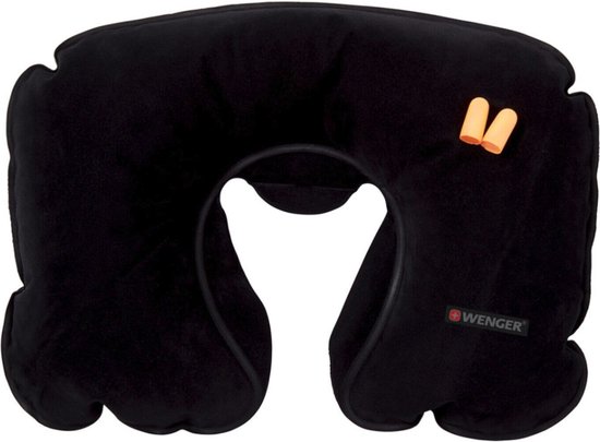 Wenger Inflatable Neck Pillow Black | bol
