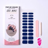 Pop of Color Amsterdam - Kleur: Sailor Blue - Gel nail wraps - UV nail wraps - Gel nail stickers - Gel nail foil - Nail stickers - Gel nagel wraps - UV nagel wraps - Gel nagel Stickers - Nagel wraps - Nagel stickers