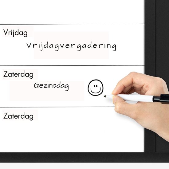 Navaris weekplanner - Prikbord, whiteboard en krijtbord in één