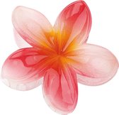 Barrette à cheveux fleur d'Hawaï - rouge