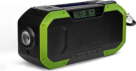 Noodradio - All-in-One - 5000mAh Solar Powerbank - Noodpakket - Survival kit - Opwindbare Dynamo Radio - Bluetooth Speaker - SOS - USB - Kamperen en Outdoor