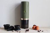 Draagbare koffiemachine - Mini automatic espressomachine - Capsules & gemalen koffie - Onderweg & Reizen & Camping (On the go)
