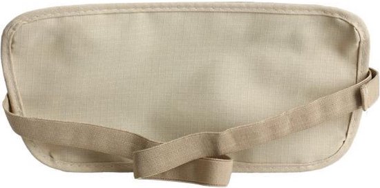 Secret Pocket - Portefeuille de voyage - Sac de taille - Ceinture porte-monnaie - Poche cachée - Housse de protection - Léger - Beige - Kaki