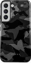BURGA Telefoonhoesje voor Samsung Galaxy S22 Plus - Schokbestendige Hardcase Hoesje - Night Black Camo