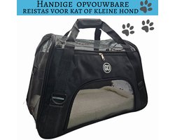 Opvouwbare Katten reismand-met schouderband-Lichtgewicht-Dierentransport-Reismand kat -Kattenreistas-Diervriendelijk-Wasmachine bestendig-Gozyno-Zwart- Dons matje-Gratis speeltje