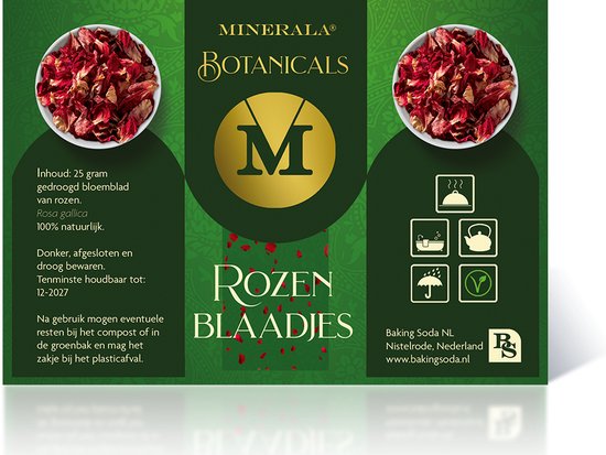 Foto: Gedroogde rozenblaadjes 25 gram rose petals minerala botanicals