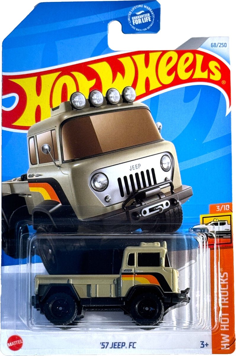 HOT WHEELS '57 JEEP FC ARMY 68/250 1:64 HW HOT TRUCKS 3/10