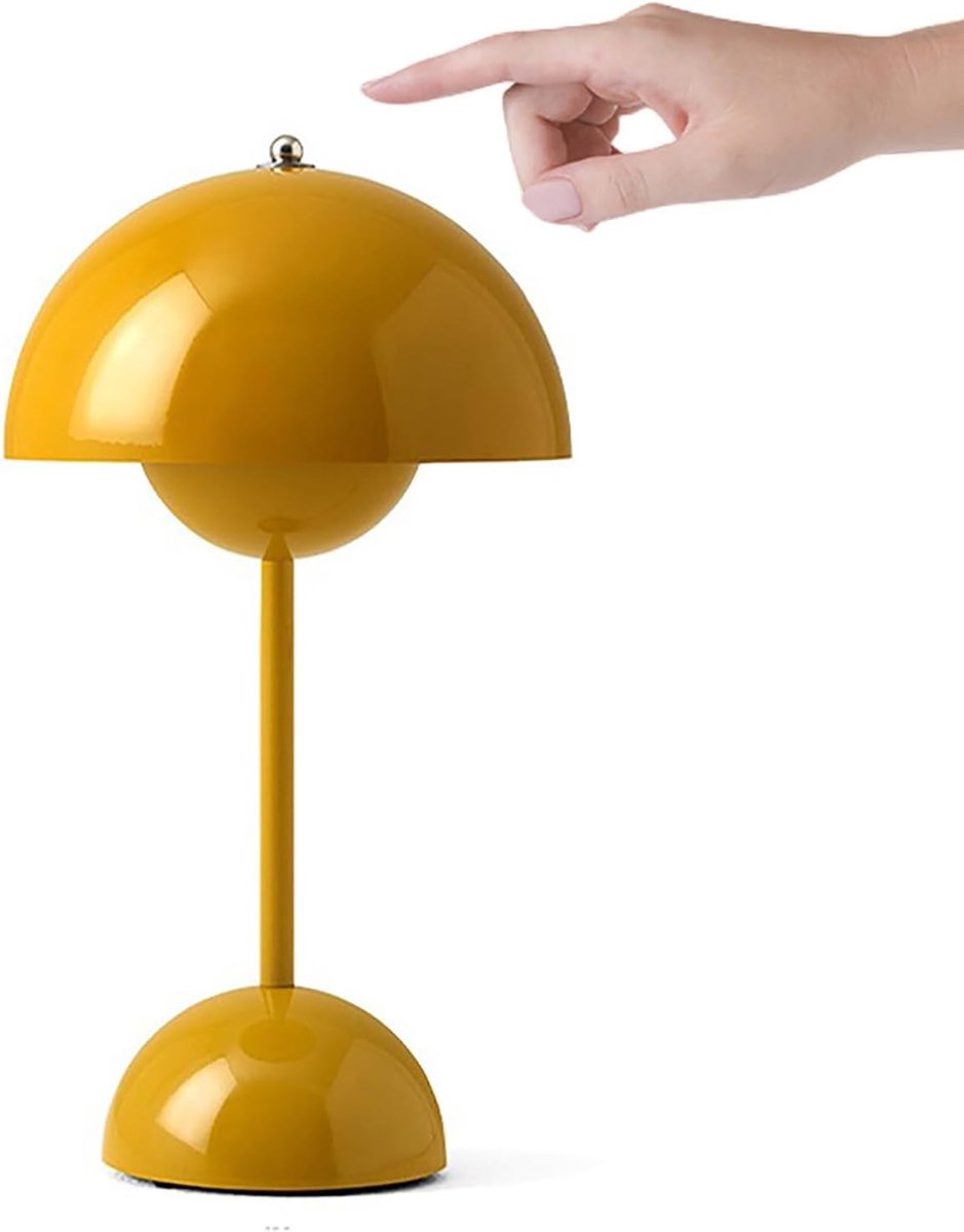 Tafellamp - Draadloos - Oplaadbaar - Dimbaar (Geel)