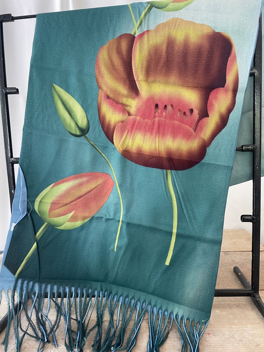 Irene Tulip scarfs tulp sjaal oranje groen