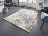 Flycarpets Elle Decoration - Modern Design Vloerkleed - Fontaine - Grijs / Rood - 120x170 cm