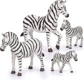 dieren AN2728Z Zebra familie dieren figuren – 2 grote zebra's en 2 veulen – dierfiguren speelgoed voor kinderen vanaf 3 jaar (4 delen), kleurrijk