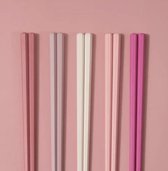 Chopsticks Set - Koreaanse Eetstokjes - Vaatwasserbestendig - Alloy - 5 Paar - Roze