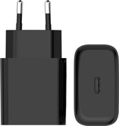 USB C Adapter - Oplader - USB C Oplader - Adapter USB C - USB C Lader - 20W - Universeel - Zwart