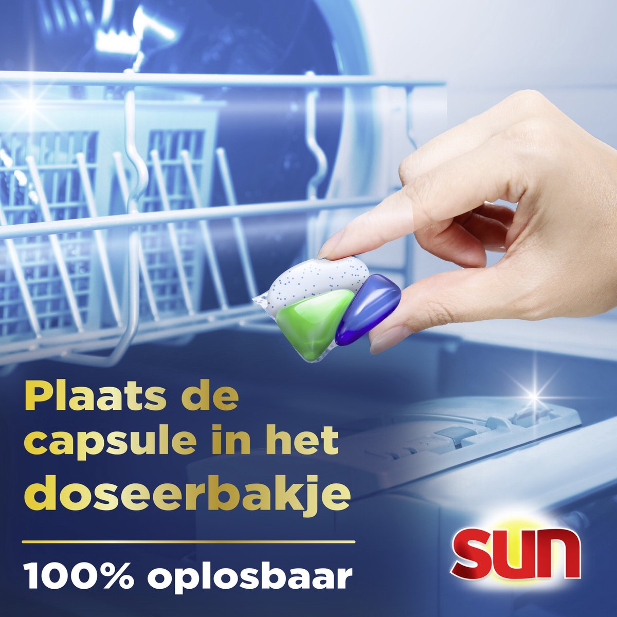 Sun - Vaatwastabletten- Brilliant Shine Plus - All-in 1 - 136 Capsules - Voordeelverpakking — afbeelding 7