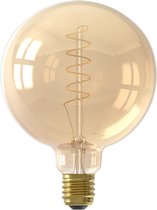 Bol.com Calex LED Lamp - E27 - 3 Staps dimmer - Dimbaar - G125 - Goud - Warm Wit Licht - 5.5W aanbieding