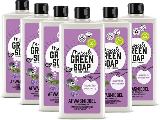 Marcel's Green Soap Afwasmiddel - Lavendel & Rozemarijn - 6 x 500ml
