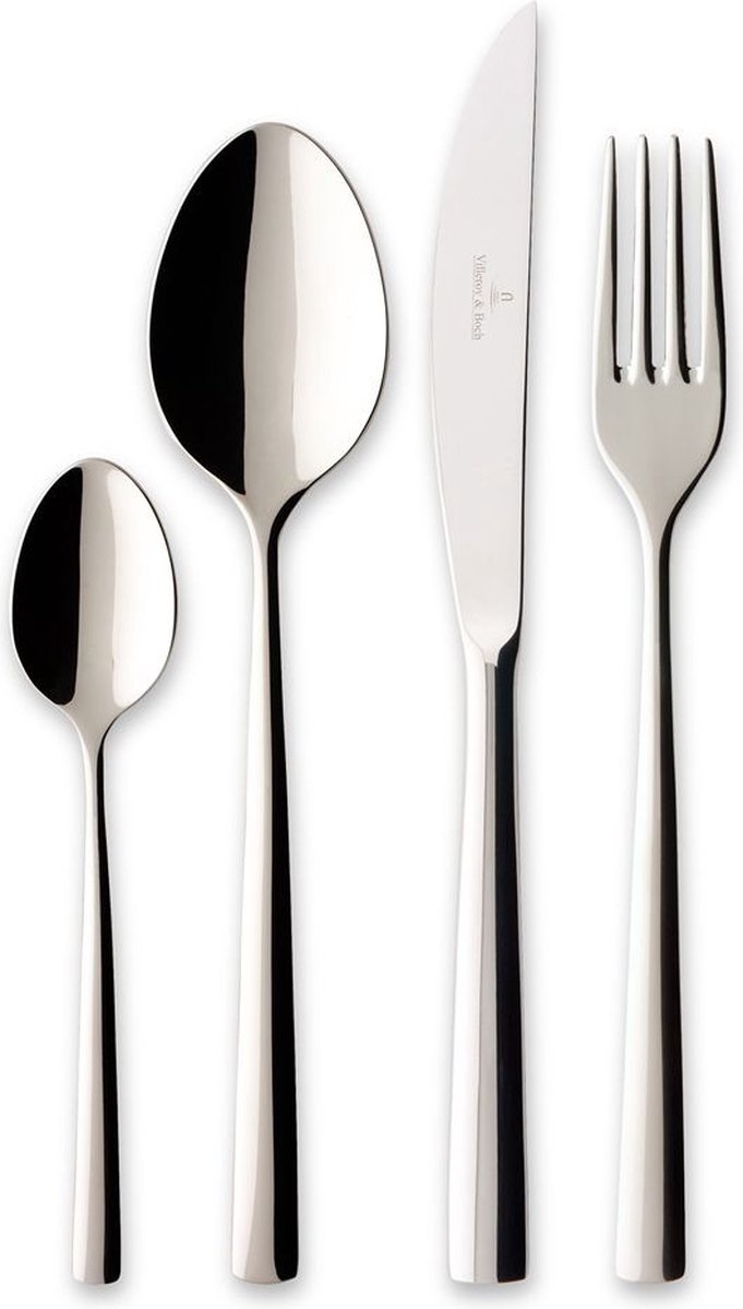 Bol.com Villeroy & Boch Bestekset Piemont 48-delig | Bestek, Lepels, Messen, Vorken - Vaatwasserbestendig | Hoogwaardige Roestvr... aanbieding