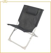 ATTREZZO® Strandstoel - Opvouwbaar - Vouwstoel - Antraciet - Ideaal voor op het strand!