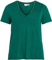 Vila T-shirt Vinoel Lurex S/s Top - Noos 14080877 Uitramarine Green Dames Maat - S