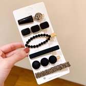 Luxe Haarspelden set, 6 stuks, Zwart/Goud, Dames, Meisjes, Haarclips , Haaraccessoires, Gift, Cadeau