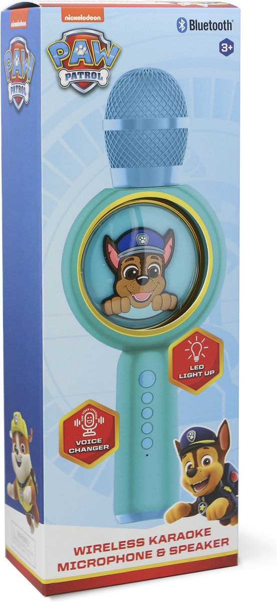Paw Patrol Chase - draadloze karaoke microfoon voor kinderen - oplichtend LED display - speaker - met stemeffecten — cadeau in Spellen & Speelgoed - foto 7