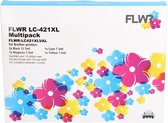 FLWR - Cartridges / Brother LC-421XL Multipack / zwart en kleur / Geschikt voor Brother