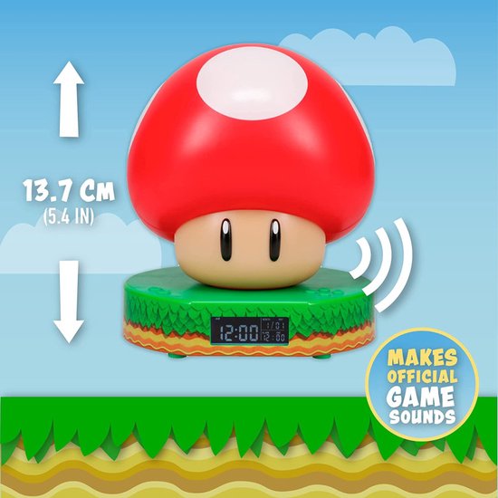 Paladone - Nintendo Super Mario Bros - Super Mushroom Wekker van Paladone — afbeelding 4