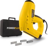 Powerplus POWX13700 Elektrische tacker - Schietfrequentie: 20/min - Incl. opbergkoffer, 200 nieten en 100 spijkers