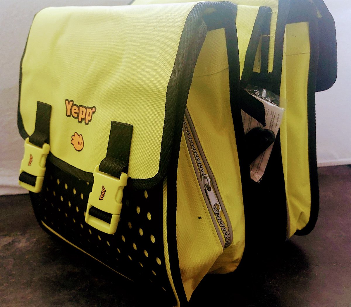 Yepp Maxi Dubbele Fietstas Lime green