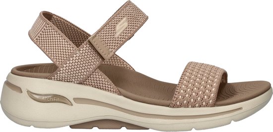 Skechers Arch Fit Go Walk dames sandaal - Taupe - Maat 39