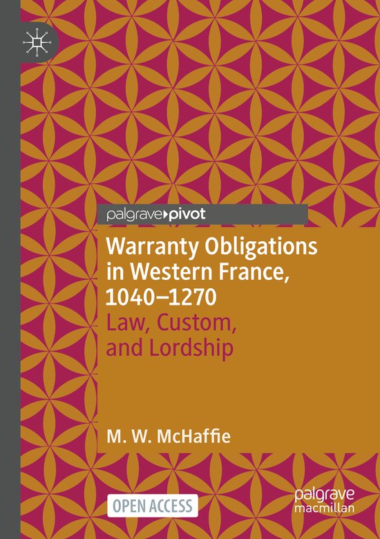 Warranty Obligations in Western France, 1040–1270 - cover