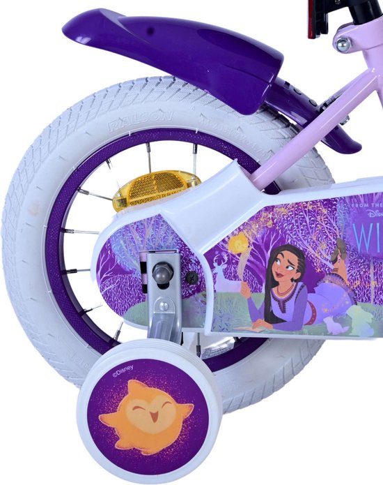 Wish Wish Kinderfiets Meisjes 12 inch Paars van Yipeeh — afbeelding 4