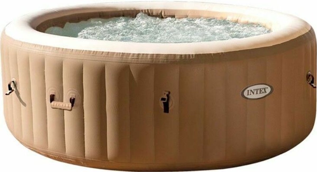 Intex dobeno bubbelbad jacuzzi PureSpa Sahara 6 personen beige Ø216x71cm
