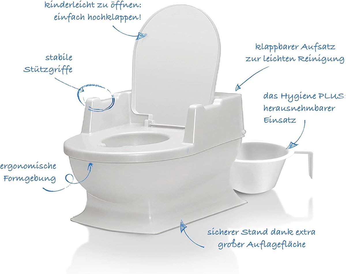 Goedkoopste kindertoilet, potje en toilettrainer, wit
