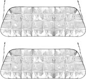 2x Auto anti-ijs/zonnefolie dekens 70 x 180 cm - Zonneschermen anti vriesscherm raamdeken