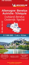Nationale kaarten Michelin - Michelin Wegenkaart 719 Duits/Oost/Tsjech/BeNeLux
